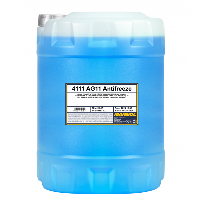 4111-10 Antifreeze AG11 (blue) 10L  Longterm/Антифриз концентрат 4111-10 Antifreeze AG11 (blue) 10L  Longterm/Антифриз концентрат
