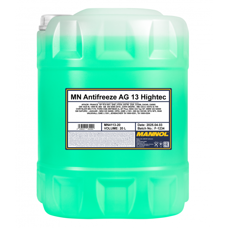4113-20 Antifreeze AG13 (green) 20L Hightec/Антифриз концентрат 4113-20 Antifreeze AG13 (green) 20L Hightec/Антифриз концентрат