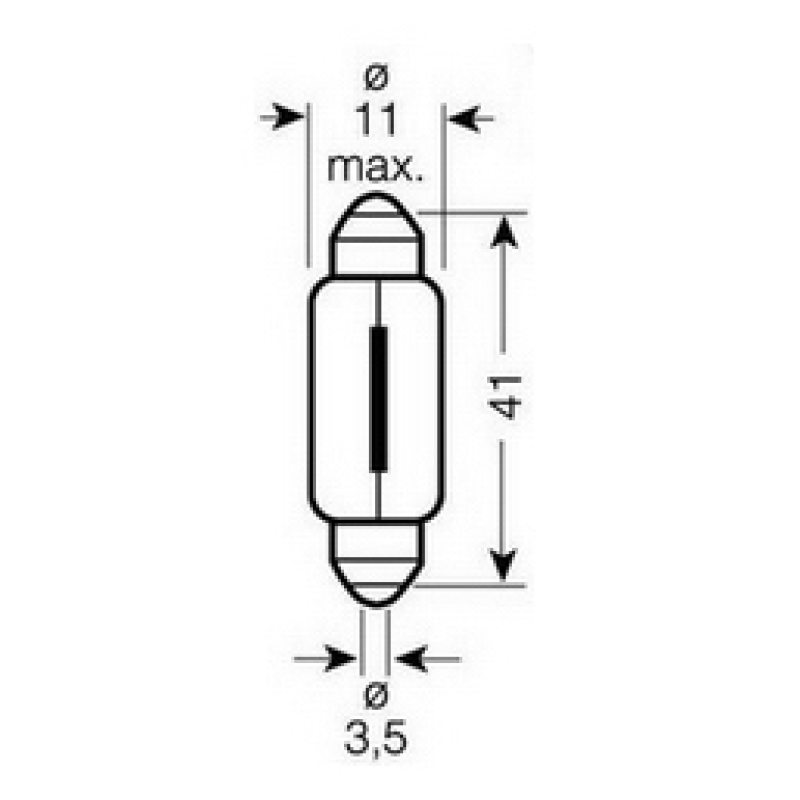 Автомобільні лампи SCT C5W44mm 12V5W  SV8.5