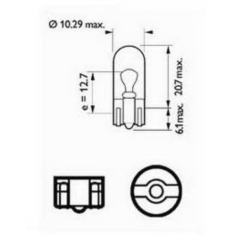 Автомобільні лампи SCT W5W 12V5W Wedge