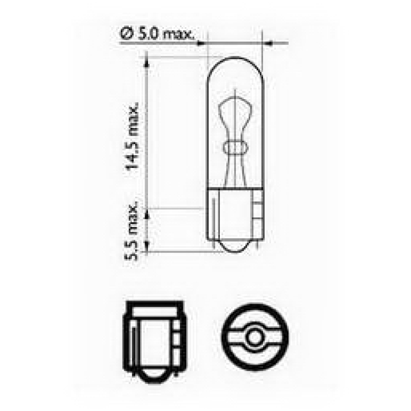 Автомобільні лампи SCT W1.2W Long Life 12V 1,2W W2,1x4,5d